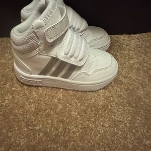 Size 8 Toddler white adidas